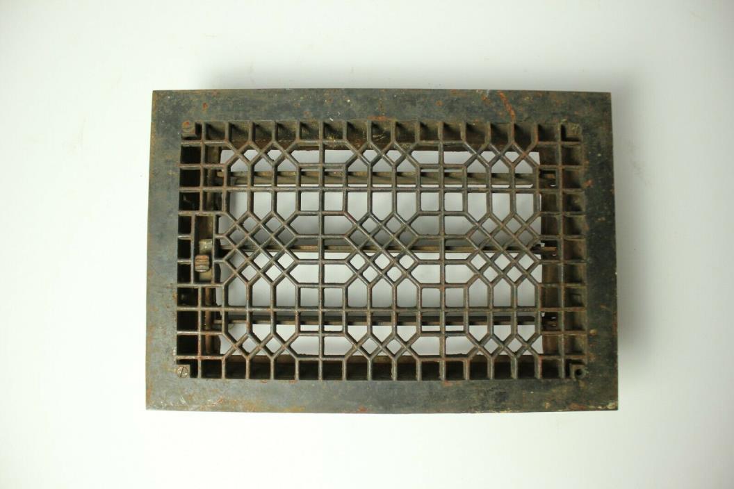 Antique Tuttle & Bailey Cast Iron Floor Register Grate Made in USA Patent 1875