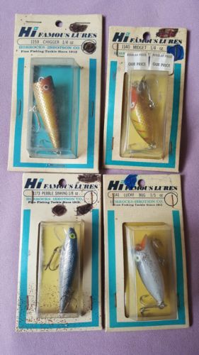 Fishing Lure Horrocks Ibbotson Four Vintage Orig Display Boxes