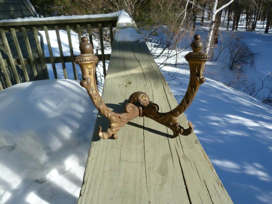 Antique Cast Iron Deer Antler, Sorta,  Coat Hanger