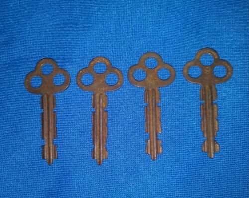 Lot Of 4 Yale & Towne Flat Skeleton Keys Antique Yale Lock Key