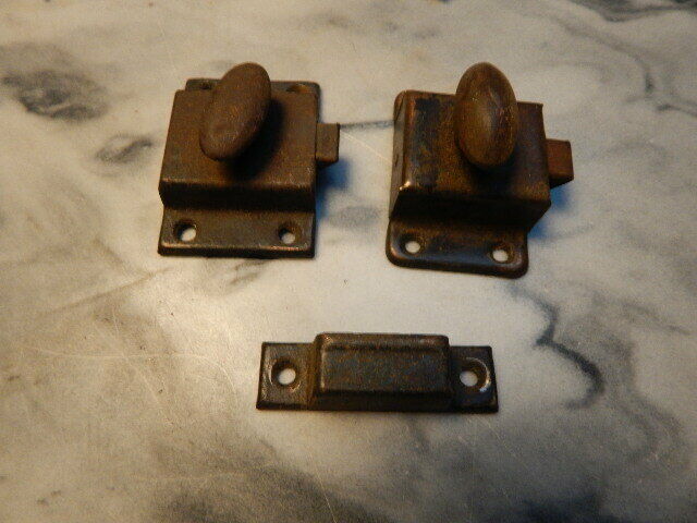antique cabinet  latchs one keeper
