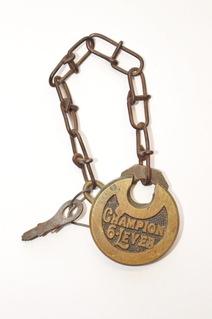 Vintage Champion 6-Lever Burke Antique 2 1/4