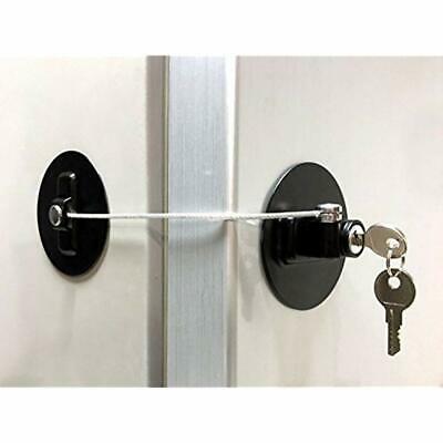 Refrigerator Door Lock With&ensp2 Keys,Black Home Improvement