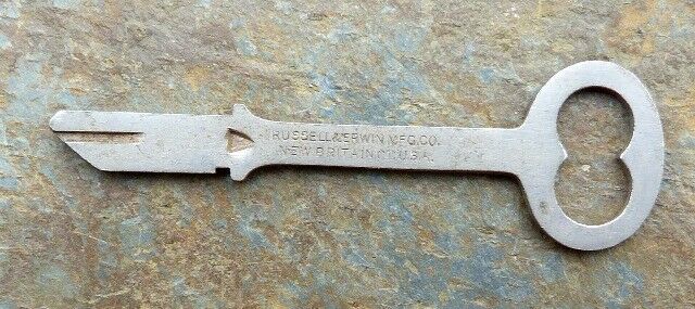 Antique Russell & Erwin Flat  Mortise Lock Pass Key