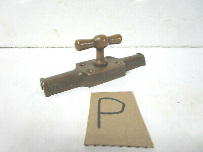 Antique vintage brass double ended sliding door locking mechanism