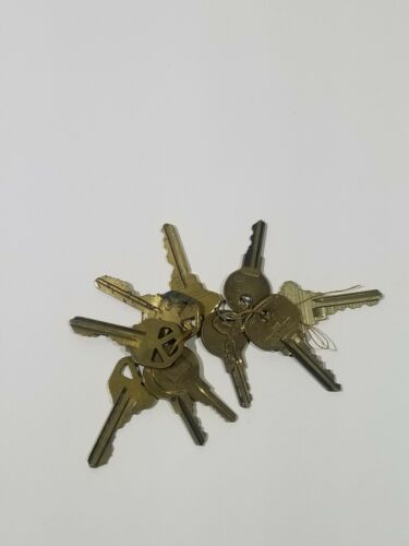 Vintage Antique Brass Key Lot of 11 Total  HUDSON A NATIONAL KEY