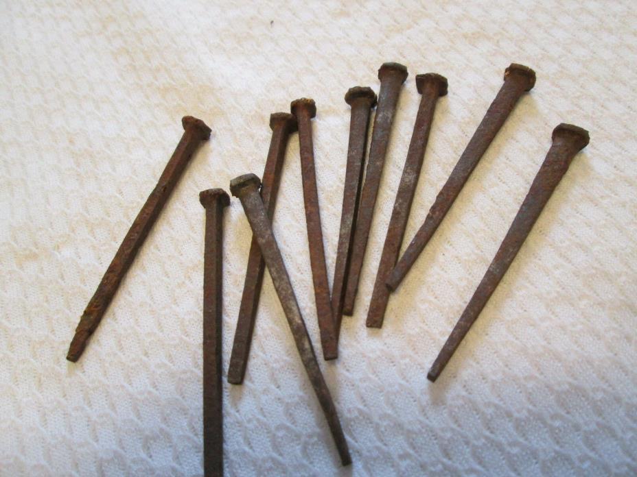 20 Used Vintage Used Square Nails  3 inch