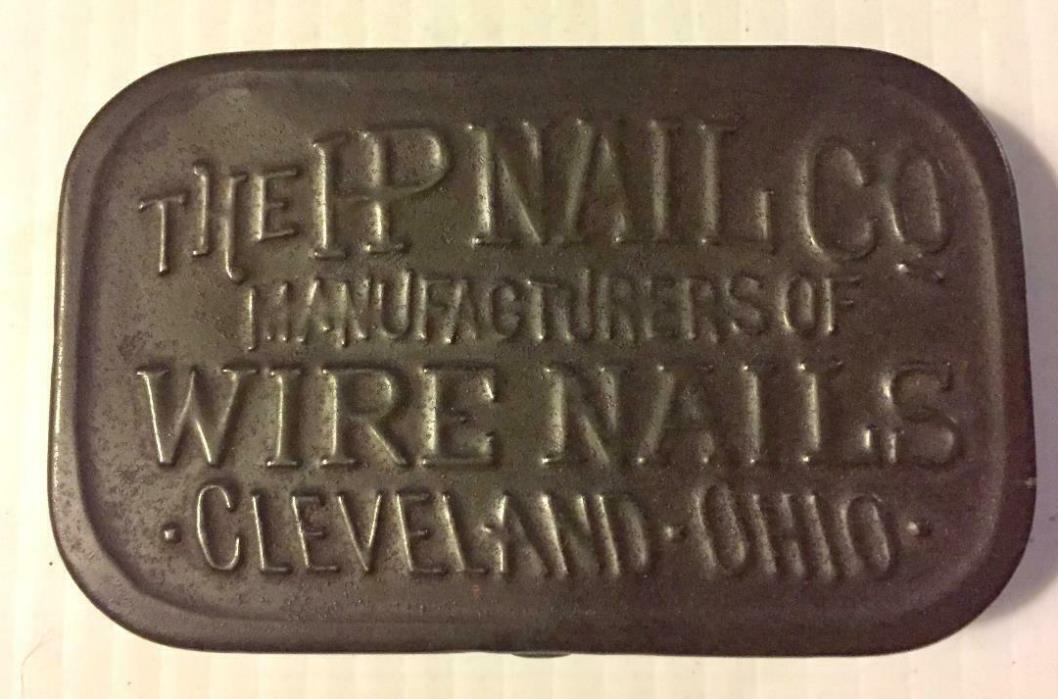 vintage/antique tin  HP NAIL COMPANY Cleveland, Ohio w/Nails !!!