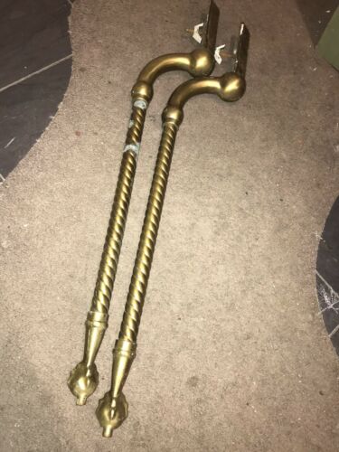 Antique Ornate Brass Sink Legs Support Old Marble Vtg Bath Console 29”