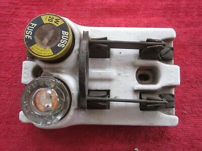ANTIQUE UL 30A 125V PORCELAIN ELECTRICAL DOUBLE POLE FUSED KNIFE SWITCH