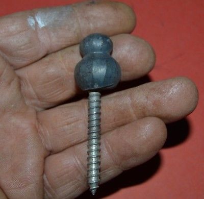 Decorative Wood Screw, Stacked Round Head, Small, Wrought Iron by Blacksmiths