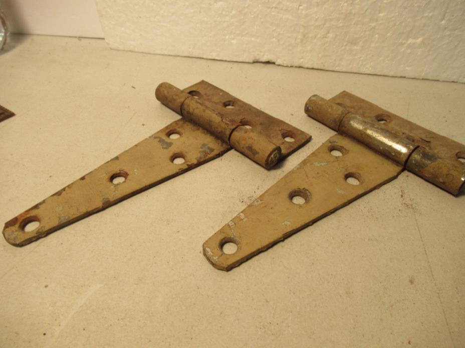 Vintage Old Door Strap Hinge Pair Barn Hardware Free USA Shipping