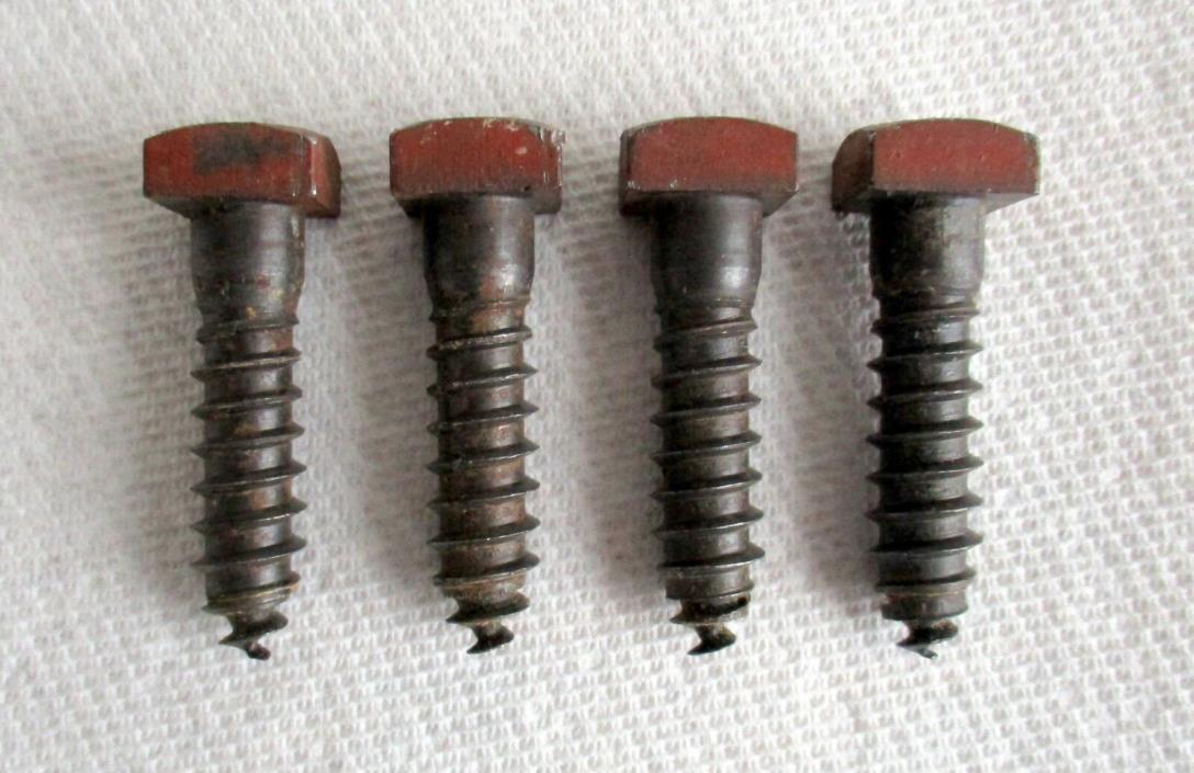 Lot of 4 Antique/Vintage Square Head Matching Lag Bolts 2 1/4