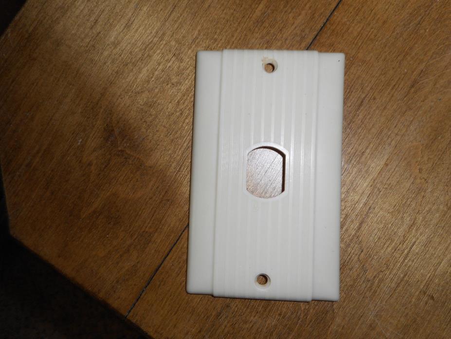 Vntg Despard Uniline Single Face Plate Cover Ivory Bakelite Plastic Ribbed