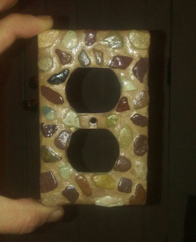 Stone/Pebble Mosaic Outlet Cover
