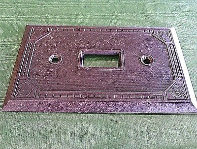 Vintage Wall Light Switch Plate Cover Brown Single Light Cat # 5941 Amalgamated