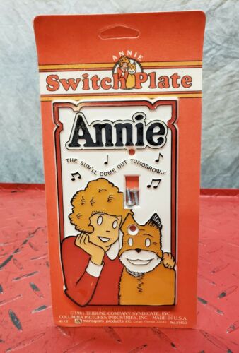 Vintage 1981 Annie Light Switch Cover Switch Plate