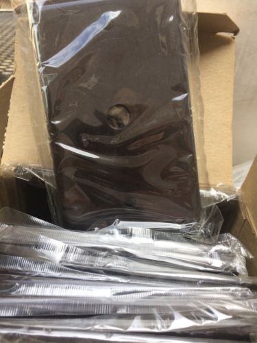 Lot Of 10 Vintage Bakelite Radio Or Telephone Wall Plate Brown