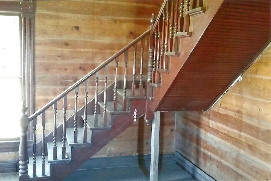 Antique Heart Pine Staircase & Bannister 1910