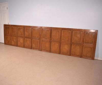 40 Feet of Inlaid Antique Boiserie/Paneling/Wainscoting in Oak Wood