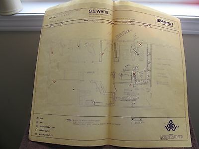 Vintage 1972 Building Blueprints for Dentist Office in California -Pennwalt Corp