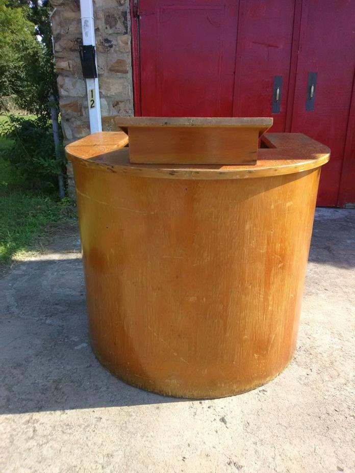 Antique Former Church Custom Bent Wood Lectern Podium/Stand  Walk In/Storage