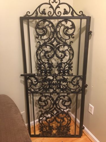 Rare Ornate Cast Iron Antique Garden Gate / Door - Large 66