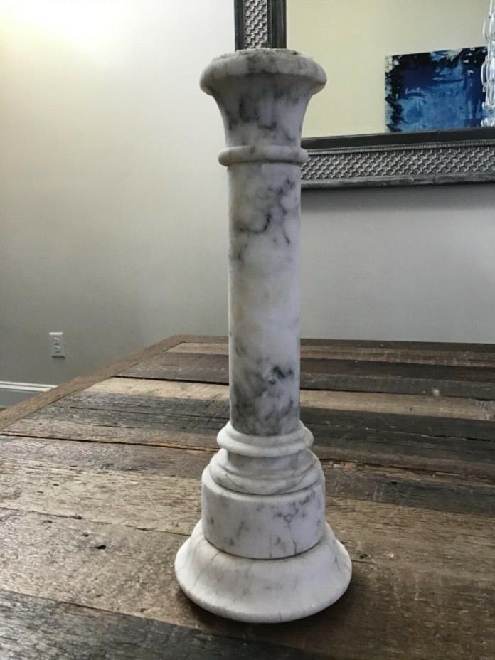 Antique White Italian Marble  Column Section Architectural Salvage