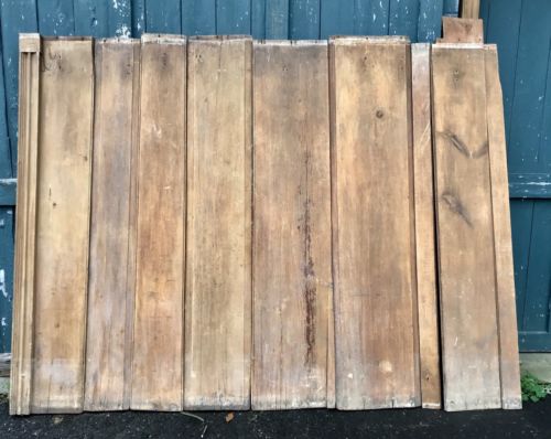 18th C Featheredge Wall Paneling Paint Decorated Wide Boards