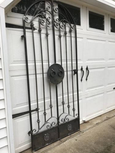 Tuscan Old World Iron Scroll Garden/Wine Cellar Gate