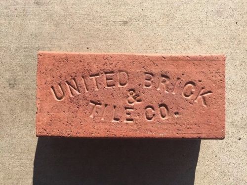 Antique..Near Mint Condition..UNITED BRICK & TILE CO. BRICK