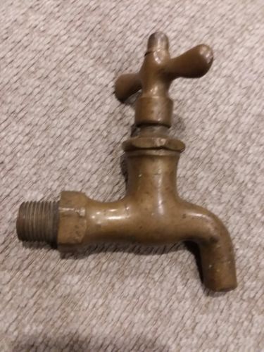 Antique Brass Faucet Spigot Haydenville Ma. Spring Twist Pat. Date 1900 Vintage
