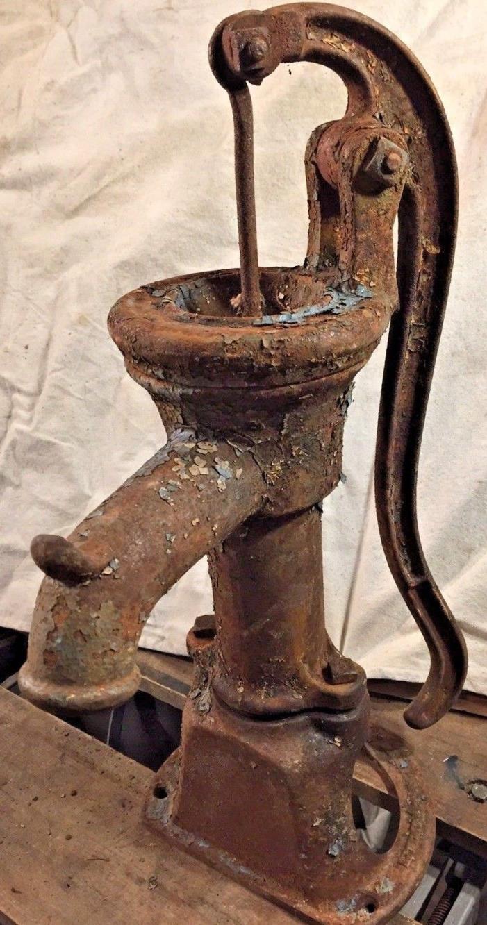 PRIMITIVE Antique UNION BOLT CAST IRON HAND WATER PUMP