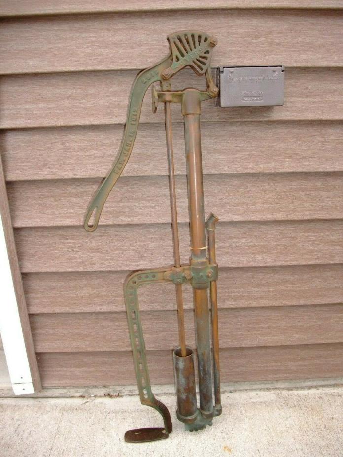 Antique The F.E. Myers & Bros Hand Pump Rare Cast Brass Pat. January 16th 1912