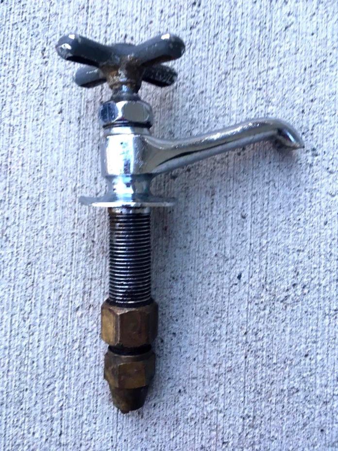 Bathroom Faucet Chrome Plated Brass Fittings Cross Handle 1940's Vintage