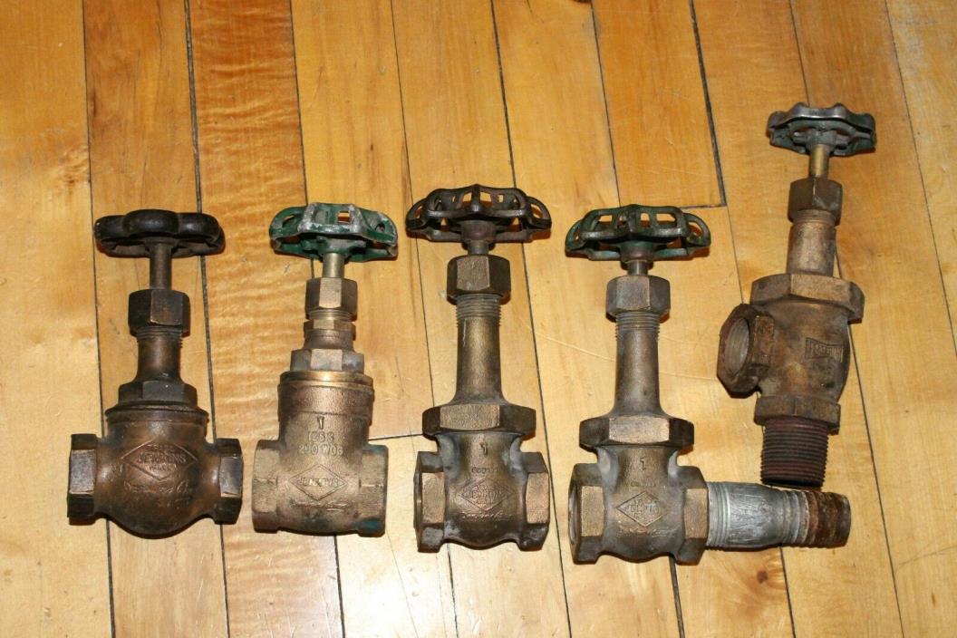 Antique Jenkins Bros Vintage brass water valve, steampunk, fire protection