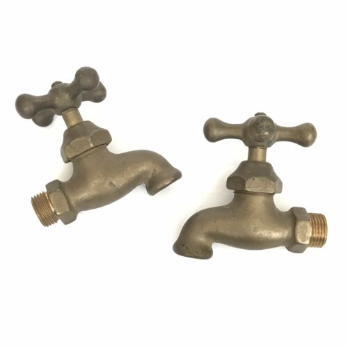 Old Vintage Solid Brass Water Faucet Spigot  Bathroom Kitchen Sink Antique