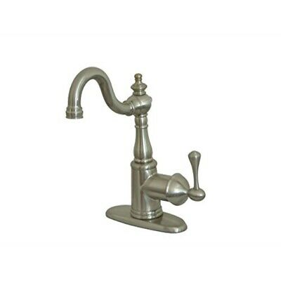 Kingston Brass KS7498BL English Vintage Bar Faucet with Cover Plate, Brushed Ni