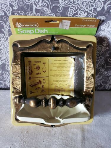 AMEROCK CARRIAGE HOUSE SOAP DISH Wall mount ANTIQUE ENGLISH BRASS VINTAGE