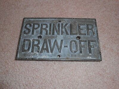 OLD THICK METAL EMBOSSED LETTERS FIRE INDUSTRIAL 