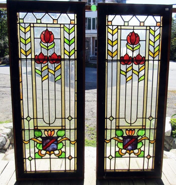 PR of ANTIQUE ARTS AND CRAFTS STAINED GLASS WINDOWS