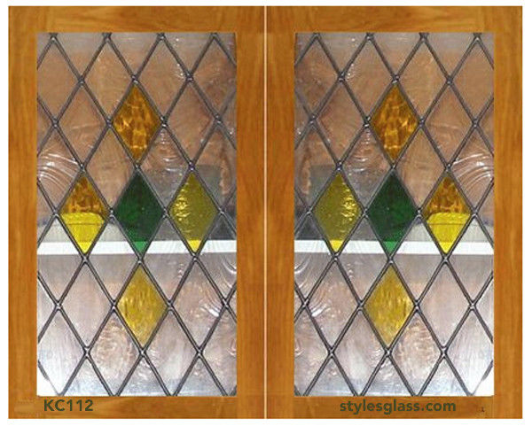 Spectacular Diamond Stained glass window  / Cabinet inserts