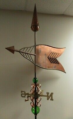 40'' Extra Large custom COPPER banner weathervane,nsew directionals/rod/balls.