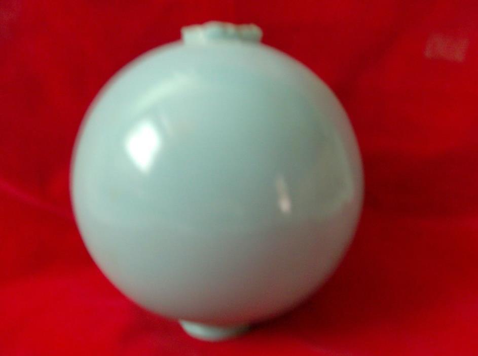 Antique Glass Lightning Rod Ball Blue Milk Glass Barn Shed Farm House 4.5