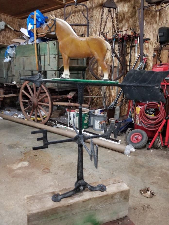 Vintage Metal Draft Horse Weather Vane.