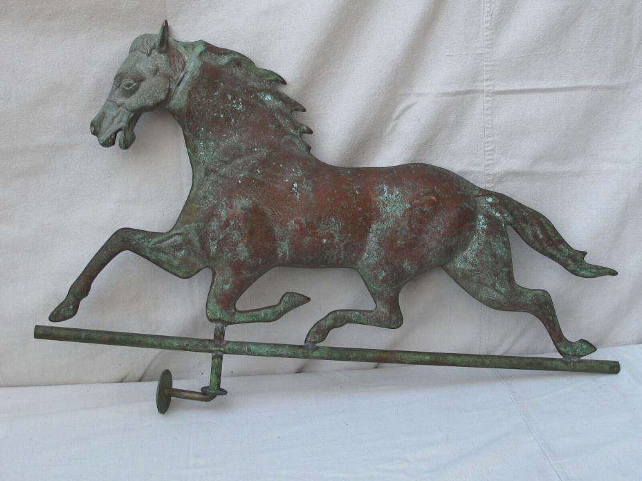 Vintage  Copper Trotting Horse Weather Vane  33