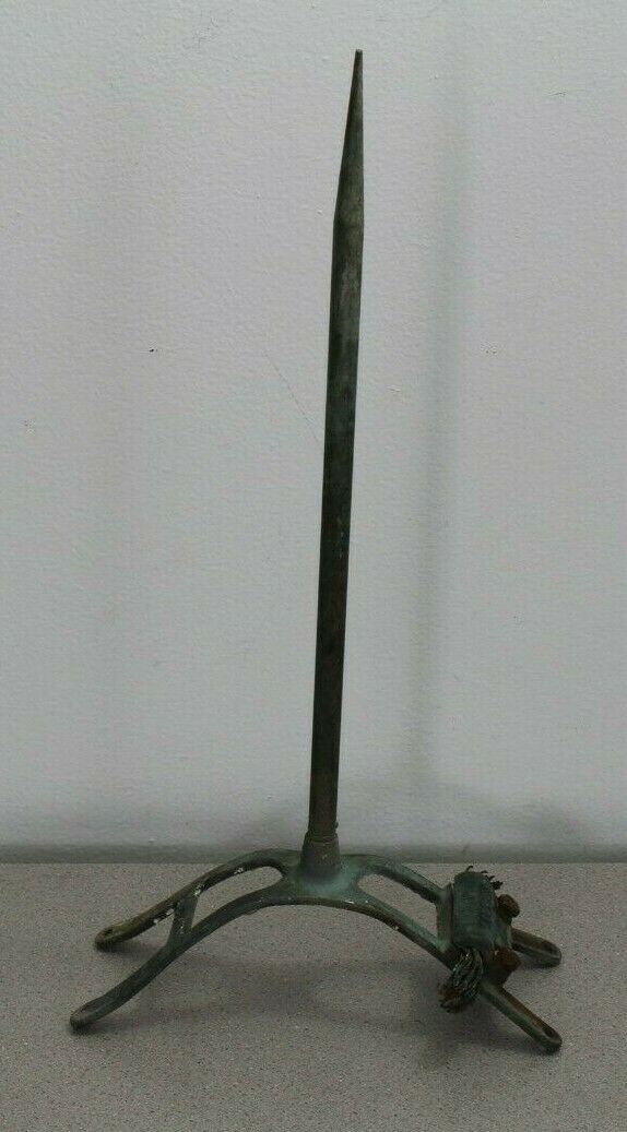Antique Copper Lighting Rod ROBBINS 28A Barn Shed Collectible