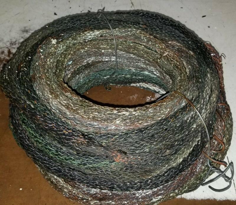 ANTIQUE COPPER BRAIDED LIGHTNING ROD GROUND CABLE -17.75 Pounds!3/8