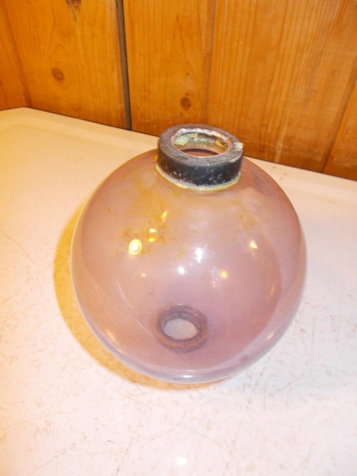 Antique Clear Purple Amethyst Glass Lightning Rod Ball