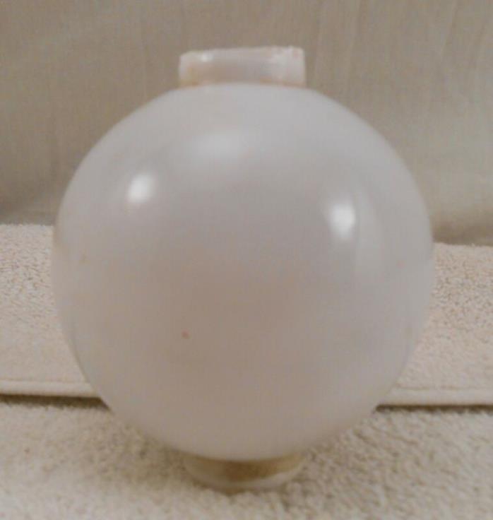 White Milk Glass Lightning Rod Ball  ( Cabin, Home, Barn Decor )